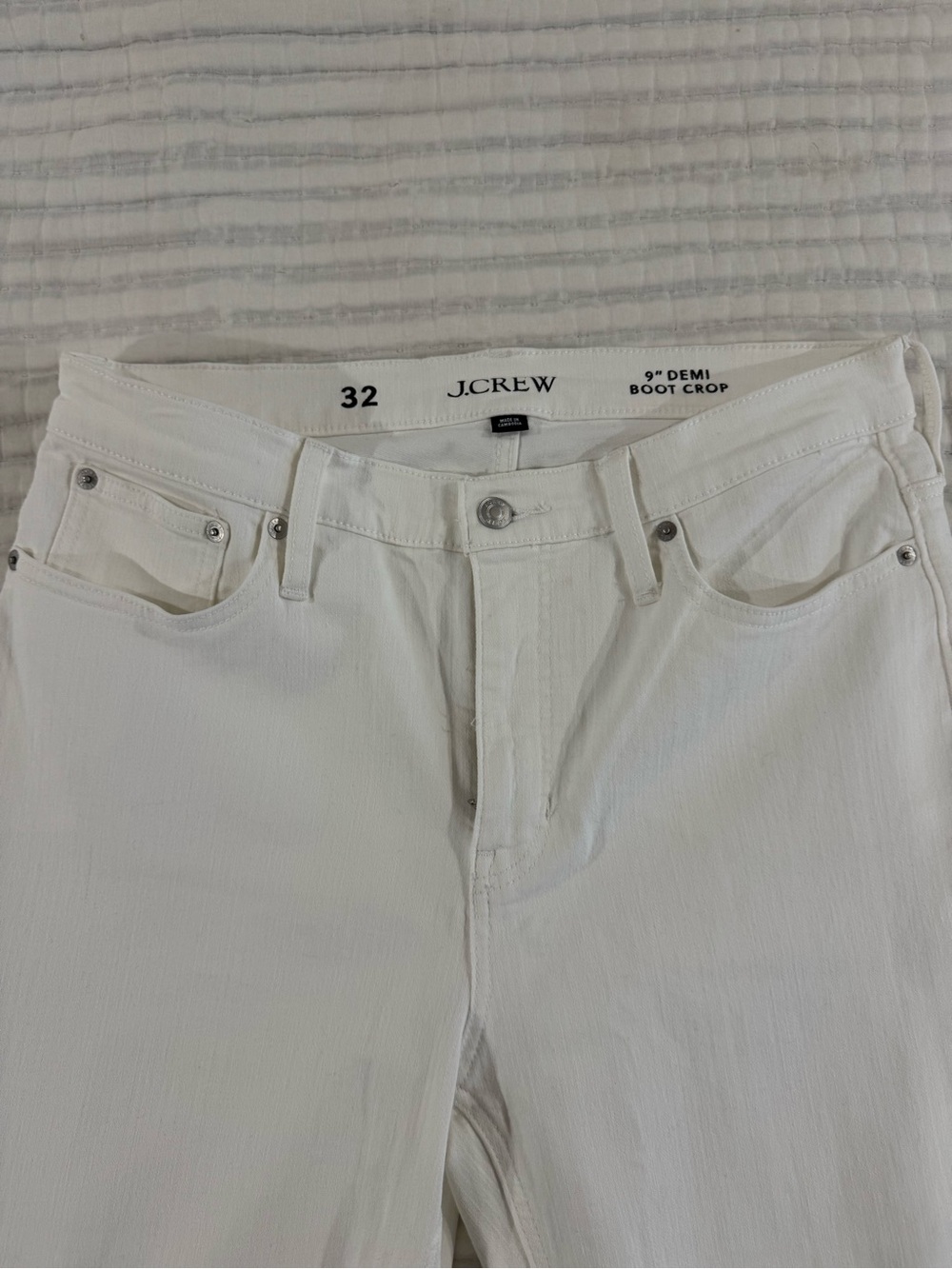 J. Crew White Boot Crop Jeans - Women's